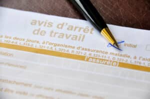 Avis d'arrêt de travail